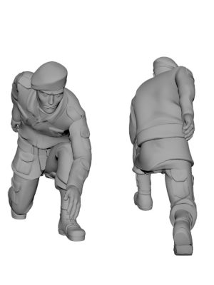 Polish Army commandos - Red berets Scale H0 M3 2