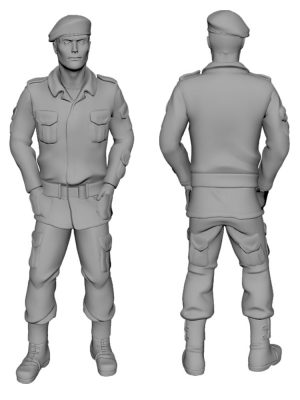 Polish Army commandos - Red berets Scale H0 M3 3