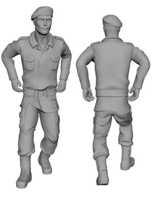 Polish Army commandos - Red berets Scale H0 M3 5