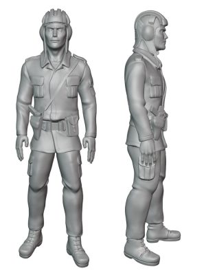 Soldier of the Polish Army - Tank crew Scale H0 M4 8