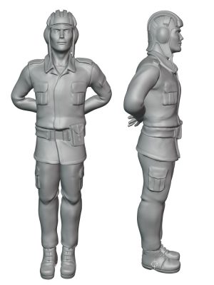 Soldier of the Polish Army - Tank crew Scale H0 M4 9